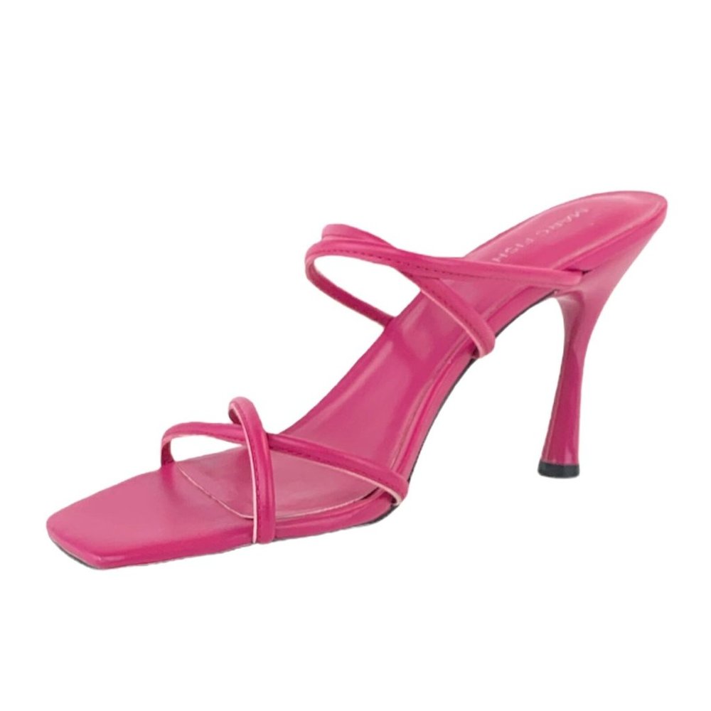 Marc Fisher Fashyn-R Crisscross Straps Slip On Pink Size 9m Heed Women's Sandals